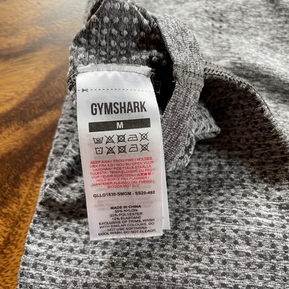 Gymshark 2 Piece Set, Vital Seamless Crop Top, Leggings, Grey Marl, Size Medium - Picture 10 of 10